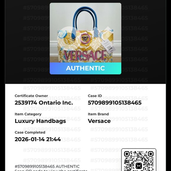 Versace Underwater Barocco La Medusa Large Tote Bag - Picture 10 of 11